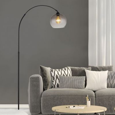 Globo Lighting Newcastle lampa stojąca 1x60 W czarna-przydymiona 58227BS