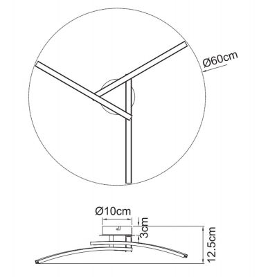 Globo Lighting Tansy I lampa podsufitowa 1x18W LED czarny mat/opal 67129-18