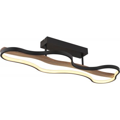 Globo Lighting Bezzy lampa podsufitowa 1x30W czarny mat/drewno 67181D