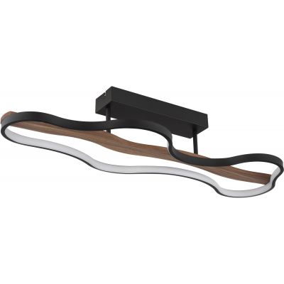 Globo Lighting Bezzy lampa podsufitowa 1x30W czarny mat/drewno 67181D