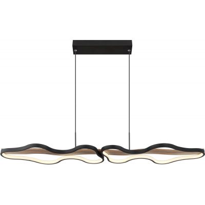 Globo Lighting Bezzy lampa wisząca 2x36W czarny mat/drewno 67181H1