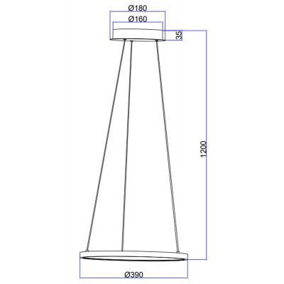 Globo Lighting Ralph lampa wisząca 1x19W LED czarny mat/opal 67192-19B