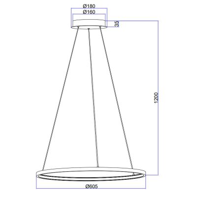 Globo Lighting Ralph lampa wisząca 1x29W LED czarny mat/opal 67192-29B