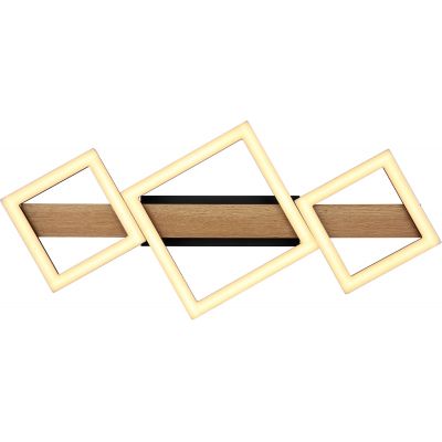Globo Lighting Dustin lampa podsufitowa 3x29W czarny mat/drewno 67288D1