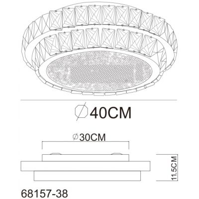 Globo Lighting Klara plafon 1x38 W chrom 68157-38