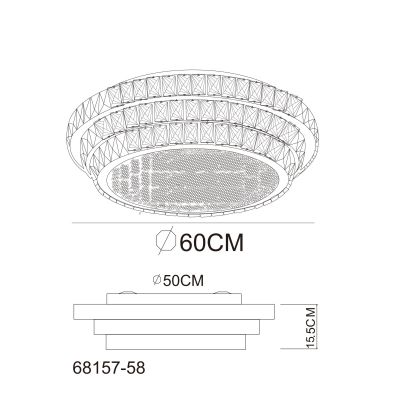 Globo Lighting Klara plafon 1x58 W chrom 68157-58