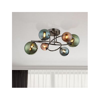 Globo Lighting Riha lampa podsufitowa 6x3,5 W zielona-przydymiona-niebieska-szara 56142-6D