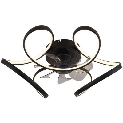 Globo Lighting Travo lampowentylator podsufitowy 1x30 W czarny mat 03638