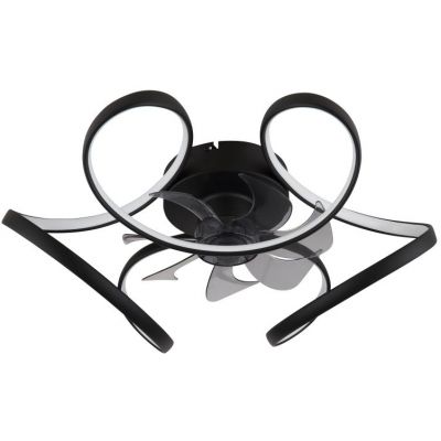 Globo Lighting Travo lampowentylator podsufitowy 1x30 W czarny mat 03638