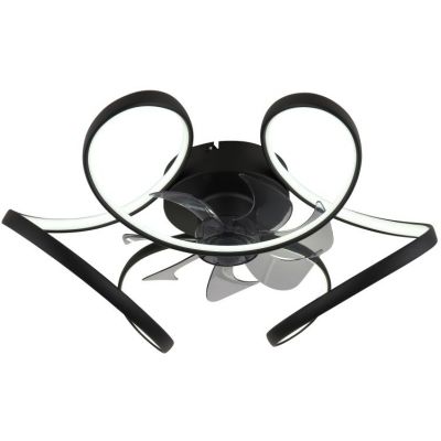 Globo Lighting Travo lampowentylator podsufitowy 1x30 W czarny mat 03638