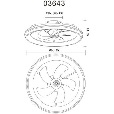 Globo Lighting Celeste lampa podsufitowa z wentylatorem 1x40 W czarna 03643