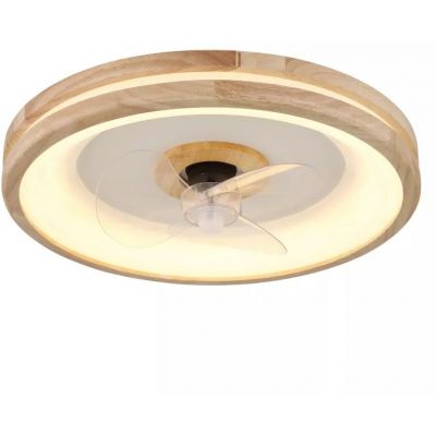 Globo Lighting Gatian lampowentylator podsufitowy 1x30 W biała-drewno 03650