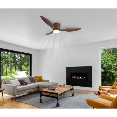 Globo Lighting Armando lampowentylator podsufitowy 1x20 W brązowa 03666H