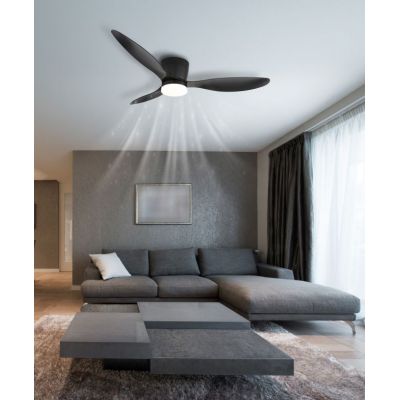 Globo Lighting Armando lampowentylator podsufitowy 1x20 W czarny mat 03666S