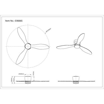 Globo Lighting Armando lampowentylator podsufitowy 1x20 W czarny mat 03666S