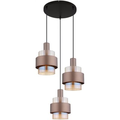 Globo Lighting Milley lampa wisząca 3x60 W bursztynowa 15560-3HA