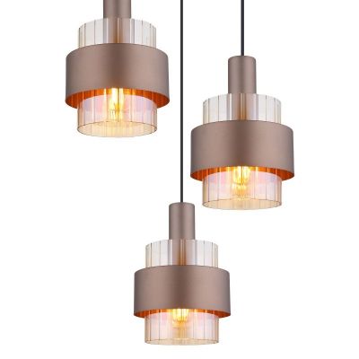 Globo Lighting Milley lampa wisząca 3x60 W bursztynowa 15560-3HA
