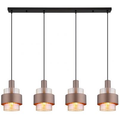 Globo Lighting Milley lampa wisząca 4x60 W bursztynowa 15560-4HA