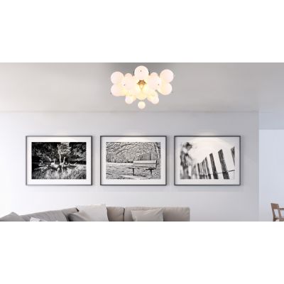 Globo Lighting Udo lampa podsufitowa 3x25 W biała-nikiel 15633DO