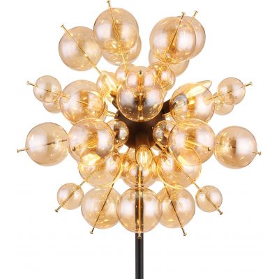 Globo Lighting Udo lampa stojąca 6x25 W czarna-złota-bursztynowa 15633SA