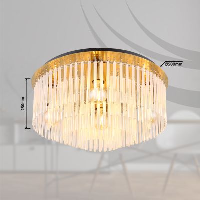 Globo Lighting Gorley plafon 5x60 W biały-czarny-złoty 15698D1M