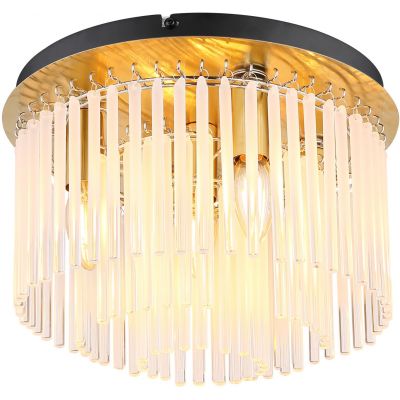 Globo Lighting Gorley plafon 5x40 W biały-przezroczysty-złoty 15698DM