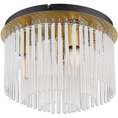 Globo Lighting Gorley plafon 5x40 W biały-przezroczysty-złoty 15698DM