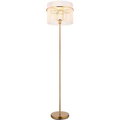 Globo Lighting Gorley lampa stojąca 1x60 W biała-przezroczysta-złota 15698SM