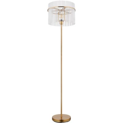 Globo Lighting Gorley lampa stojąca 1x60 W biała-przezroczysta-złota 15698SM