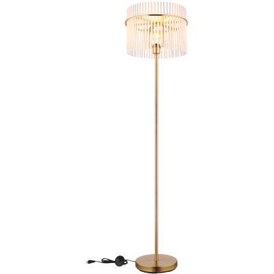 Globo Lighting Gorley lampa stojąca 1x60 W biała-przezroczysta-złota 15698SM