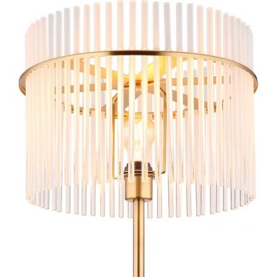 Globo Lighting Gorley lampa stojąca 1x60 W biała-przezroczysta-złota 15698SM