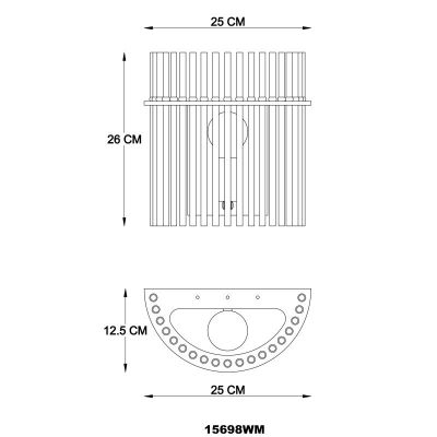 Globo Lighting Gorley kinkiet 1x60 W złoty mat 15698WM