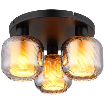 Globo Lighting Xia lampa podsufitowa 3x60 W czarna 15754-3D