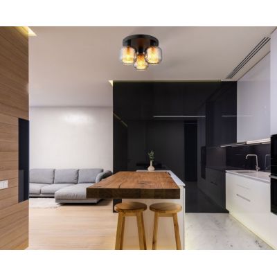 Globo Lighting Xia lampa podsufitowa 3x60 W czarna 15754-3D