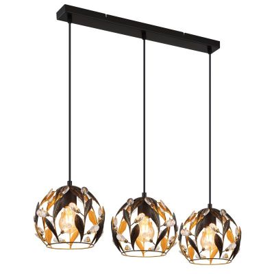 Globo Lighting Mika lampa wisząca 3x25 W czarna 15759-3H