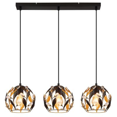 Globo Lighting Mika lampa wisząca 3x25 W czarna 15759-3H