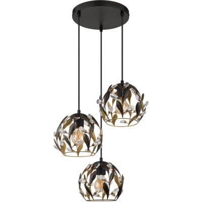 Globo Lighting Mika lampa wisząca 3x40 W czarna 15759-3HR