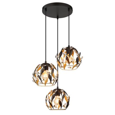 Globo Lighting Mika lampa wisząca 3x40 W czarna 15759-3HR