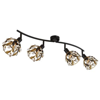 Globo Lighting Mika lampa podsufitowa 4x25 W czarna 15759-4