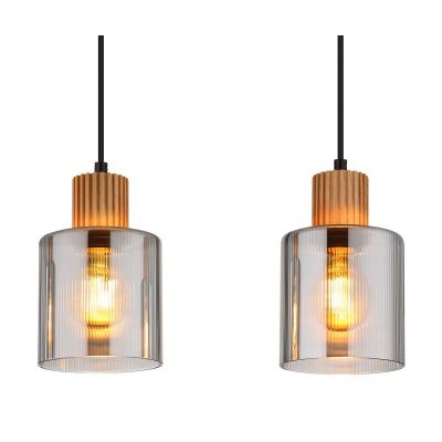 Globo Lighting Aleidis lampa wisząca 3x25 W czarna/przydymiona 15768-3