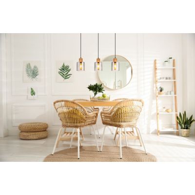 Globo Lighting Aleidis lampa wisząca 3x25 W czarna/przydymiona 15768-3