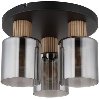 Globo Lighting Aleidis lampa podsufitowa 3x25 W czarny/przydymiony 15768-3D