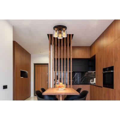 Globo Lighting Aleidis lampa podsufitowa 3x25 W czarny/przydymiony 15768-3D
