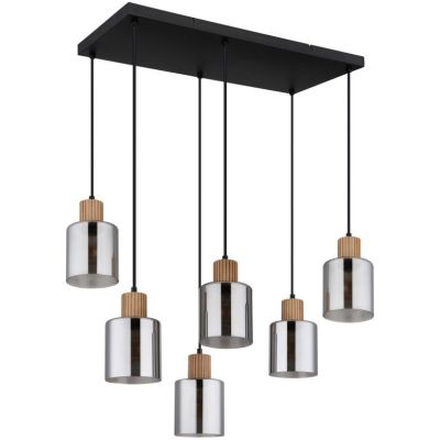 Globo Lighting Aleidis lampa wisząca 6x25 W czarna 15768-6