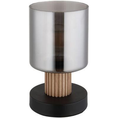 Globo Lighting Aleidis lampa stołowa 1x25 W czarna/przydymiona 15768T