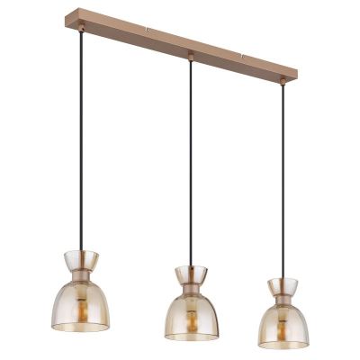 Globo Lighting Massey lampa wisząca 3x40 W bursztynowa 15769A-3