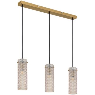 Globo Lighting Karolo lampa wisząca 3x40 W złota/bursztynowa 15775-3H