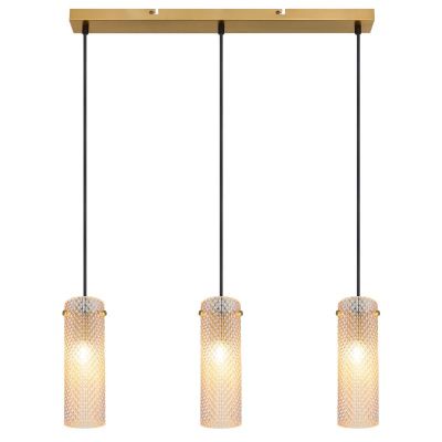 Globo Lighting Karolo lampa wisząca 3x40 W złota/bursztynowa 15775-3H