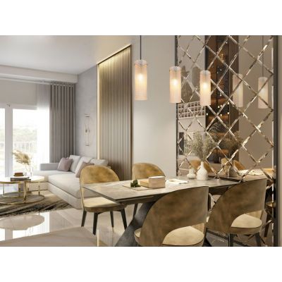 Globo Lighting Karolo lampa wisząca 3x40 W złota/bursztynowa 15775-3H