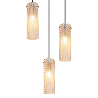 Globo Lighting Karolo lampa wisząca 3x40 W złota/bursztynowa 15775-3HR